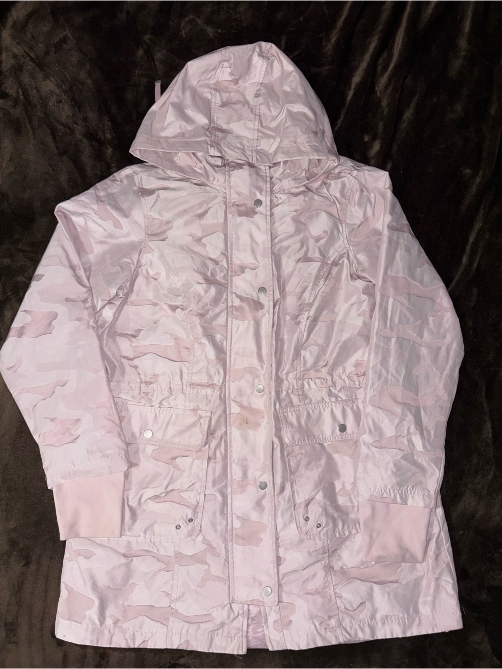 Athletic Works Light Pink Camo Hooded Utility Jacket